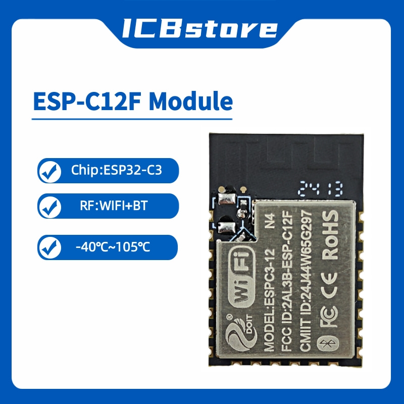 Esp32 C3 - ESP32-C3-Serienmodul ESP-C12F Serielles WLAN- und Bluetooth-Modul