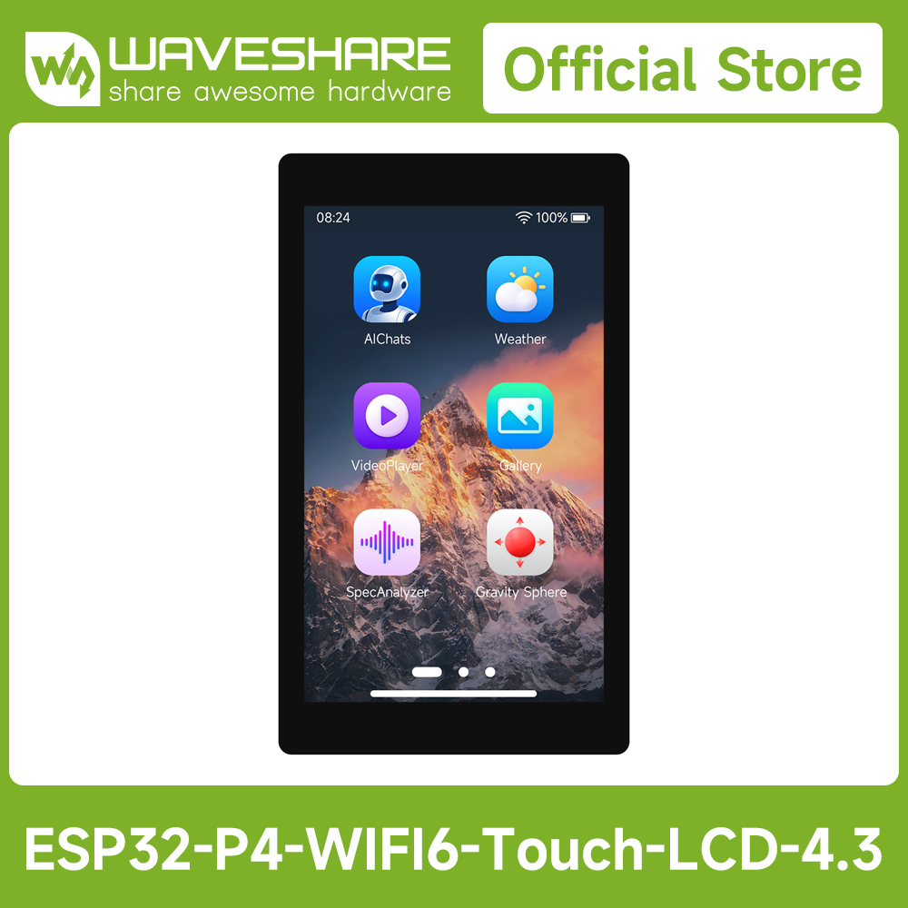 Esp32 Development Board - Waveshare ESP32-P4-WIFI6 4,3-Zoll-Entwicklungsboard, 480 × 800
