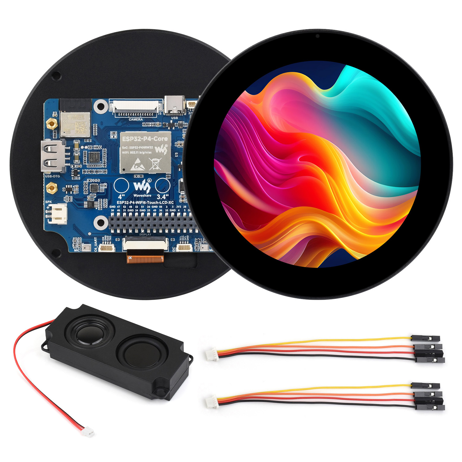 Esp32 Uart Module - ESP32-P4 3,4/4 Zoll rundes Touch-Display-Entwicklungsboard, 800