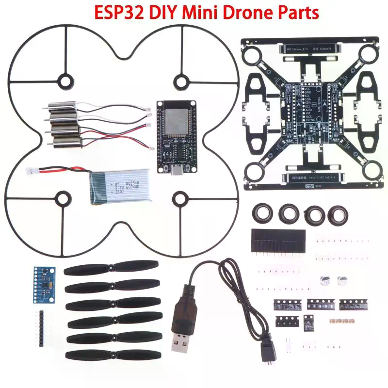 Esp32 Devkit - ESP32 Open-Source Mini-Drohnen-Kit, DIY Selbstbau-Quadcopter Komplettes